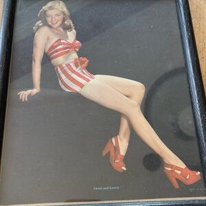 1950’s Pin Up Art Sweet And Lovely Made In USA @55